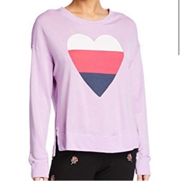 Sundry lavender hearts sweatshirt size 2 6/8 - Picture 3 of 3